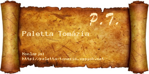 Paletta Tomázia névjegykártya